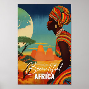 Beautiful Africa Famous Travel Place Vintage Poster