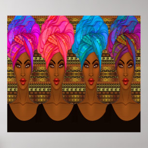 Beautiful African American - Black Woman Poster