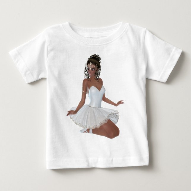 Beautiful African American Woman Ballerina Baby T-Shirt (Front)