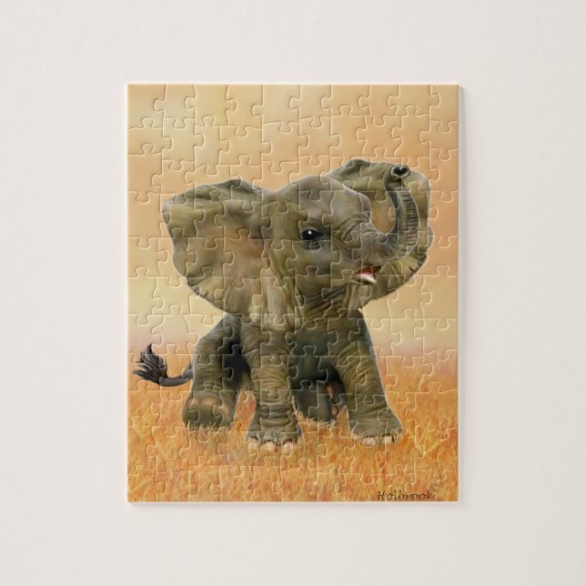 Beautiful African Baby Elephant Jigsaw Puzzle (Vertical)