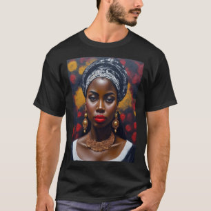 Beautiful African Black Woman Painting T-Shirt