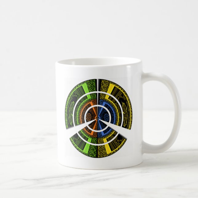 Beautiful African colourful Circular Illustrations Coffee Mug (Right)