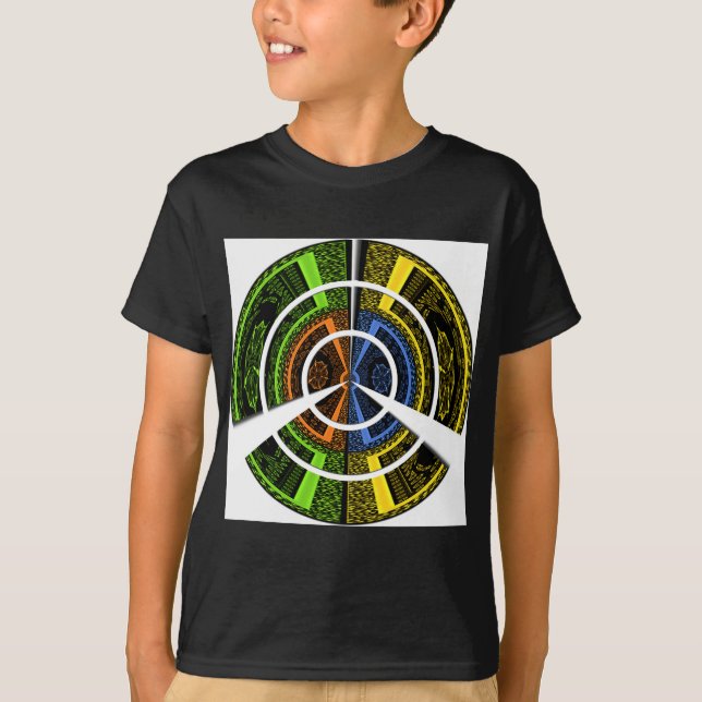 Beautiful African colourful Circular Illustrations T-Shirt (Front)