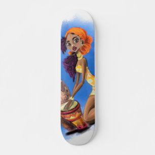 Beautiful African Drummer Girl Skateboard