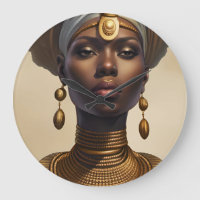 Beautiful African Goddess with coiled fabric hat