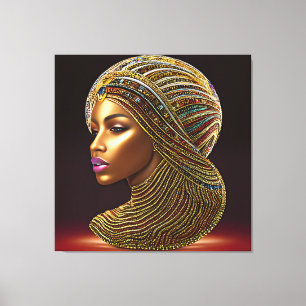 Beautiful African Heritage: Black History Art Canvas Print