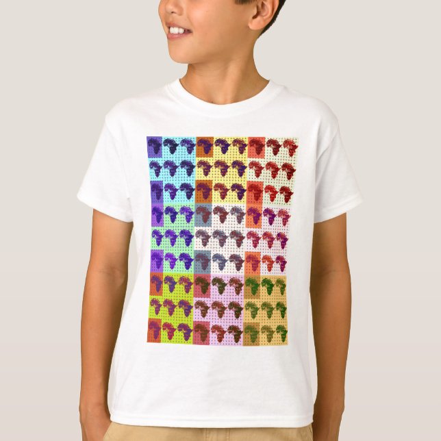 Beautiful African Map Chequered Pap art ethnic  T-Shirt (Front)