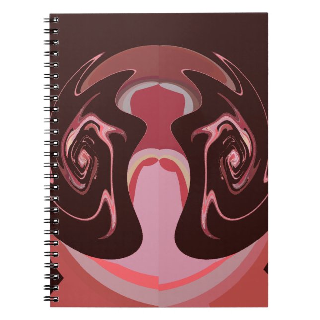 Beautiful African Maroon Motif Print Design Spiral Notebook (Front)