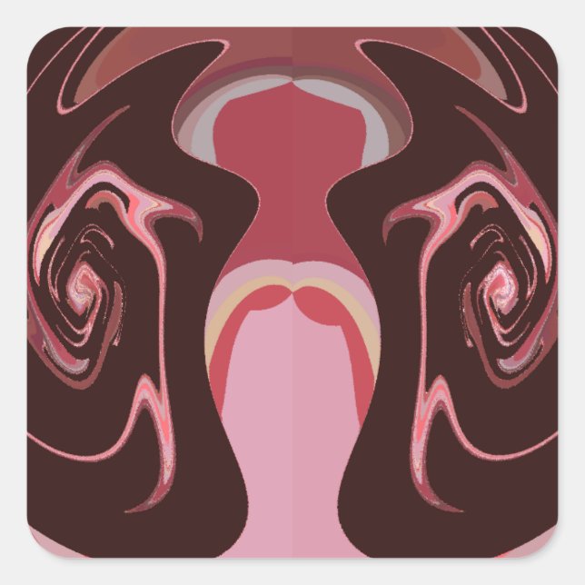Beautiful African Maroon Motif Print Design Square Sticker (Front)