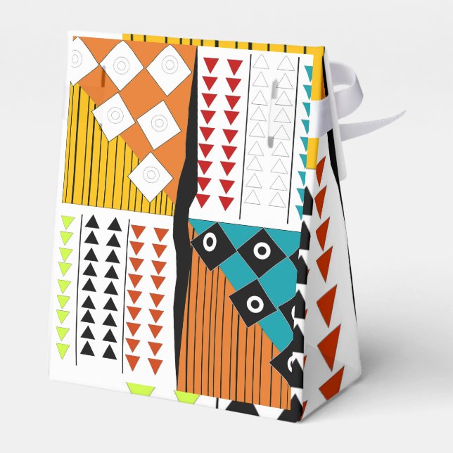 Beautiful African Print Favour Boxes (Back Side)