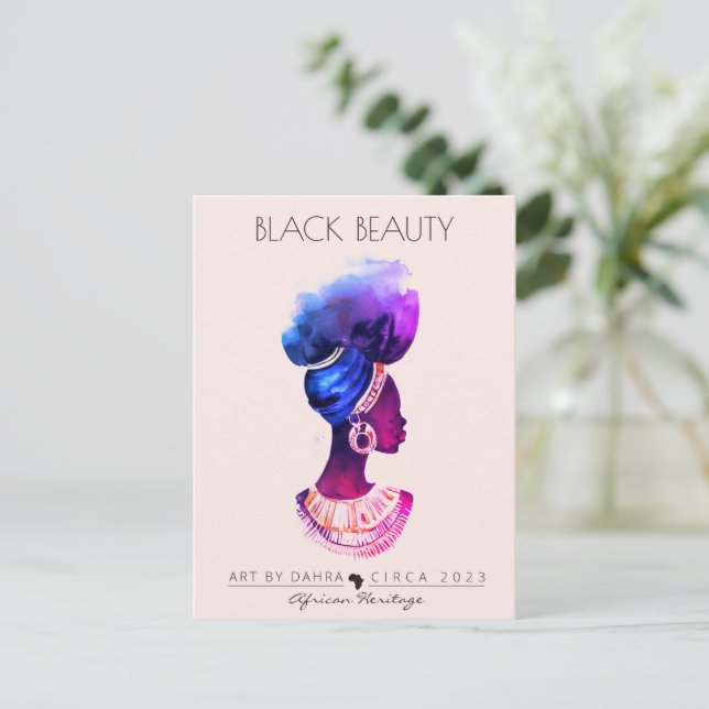 BEAUTIFUL AFRICAN QUEEN POSTCARD (Standing Front)