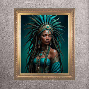 Beautiful African Queen Poster