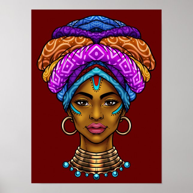 Beautiful African Queen Poster (Front)