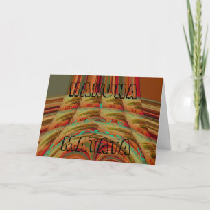 Beautiful African Traditional Golden Brown Motif  Card