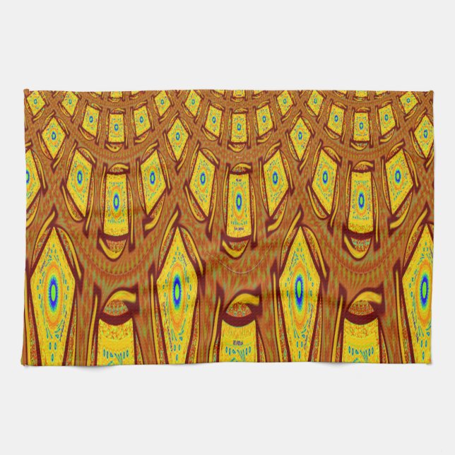 Beautiful African Tribal Motif Tea Towel (Horizontal)