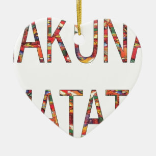 Beautiful African Vintage Colours Hakuna Matata Ar Ceramic Tree Decoration