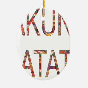 Beautiful African Vintage Colours Hakuna Matata Ar Ceramic Tree Decoration