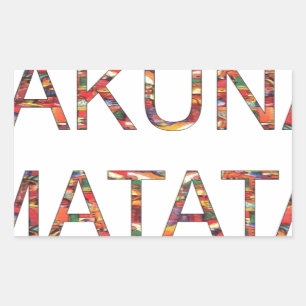 Beautiful African Vintage Colours Hakuna Matata Ar Rectangular Sticker