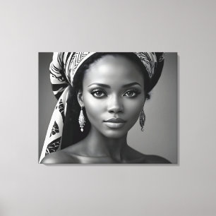 Beautiful African woman Canvas Print