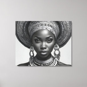 Beautiful African woman Canvas Print