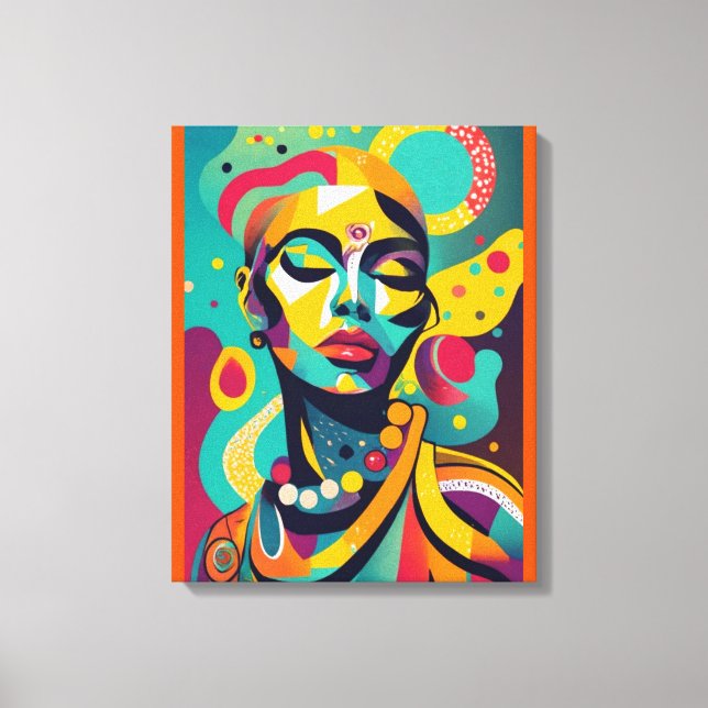 Beautiful African Woman Canvas Print (Front)
