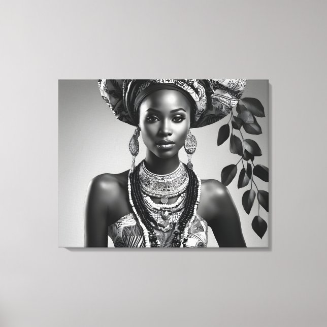 Beautiful African woman Canvas Print (Front)