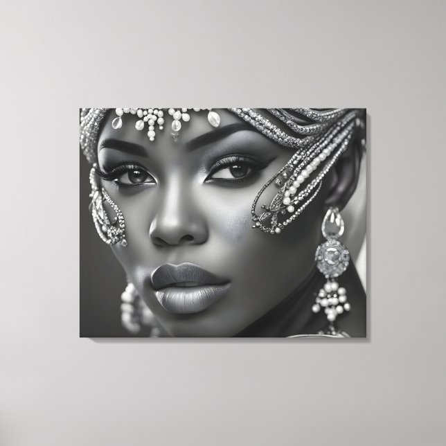 Beautiful African woman Canvas Print (Front)