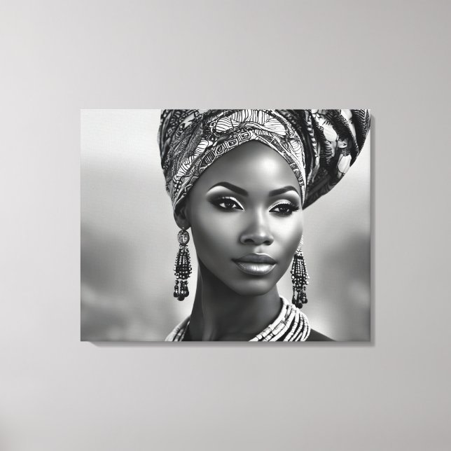 Beautiful African woman Canvas Print (Front)