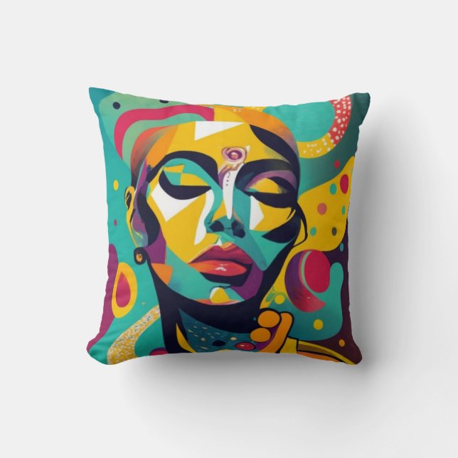 Beautiful African Woman  Cushion (Front)