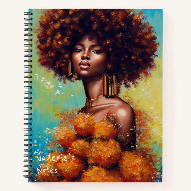 Beautiful African Woman  Notebook (Front)