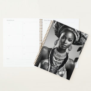 Beautiful African woman Planner