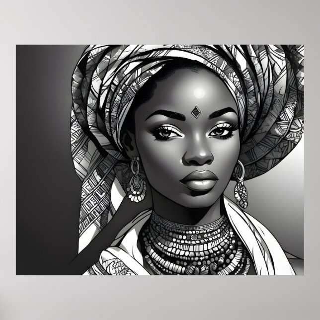 Beautiful African woman Poster (Front)