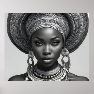 Beautiful African woman Poster