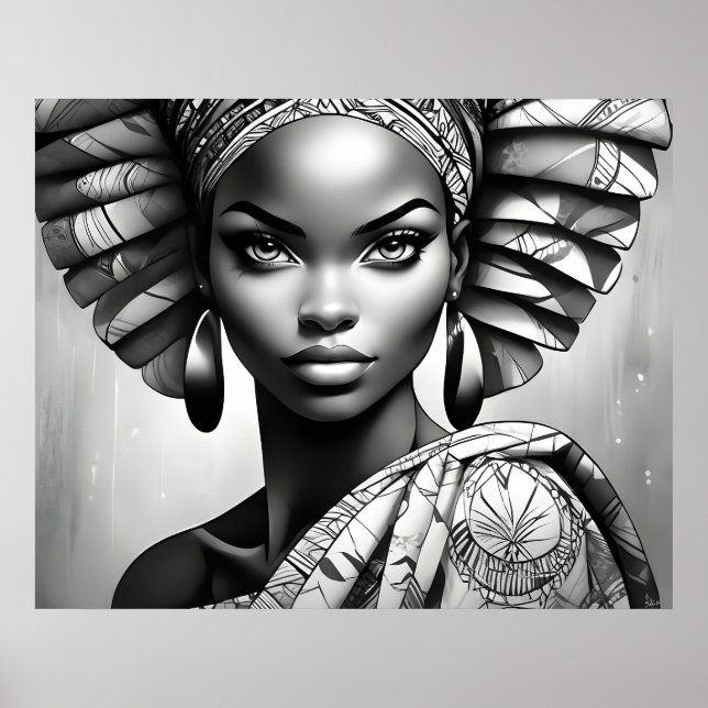 Beautiful African woman Poster (Front)