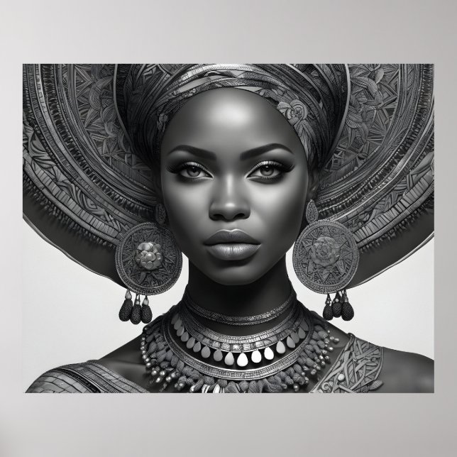 Beautiful African woman Poster (Front)