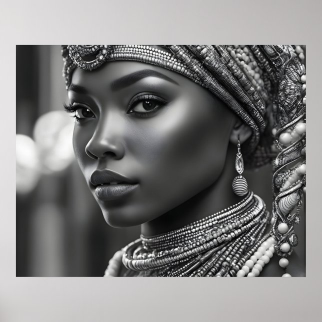 Beautiful African woman Poster (Front)