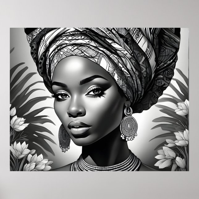 Beautiful African woman Poster (Front)