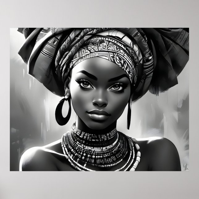 Beautiful African woman Poster (Front)