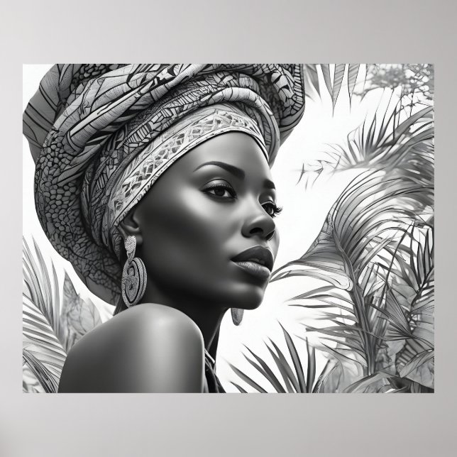 Beautiful African woman Poster (Front)