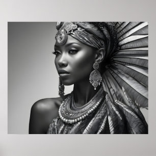 Beautiful African woman Poster