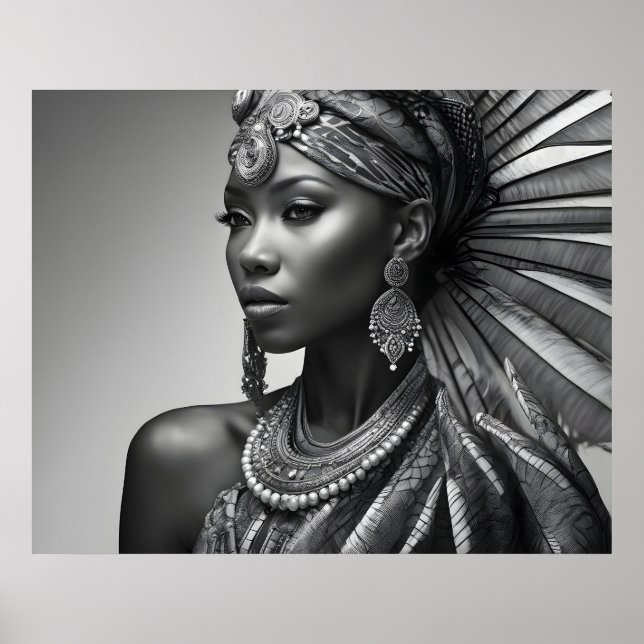 Beautiful African woman Poster (Front)