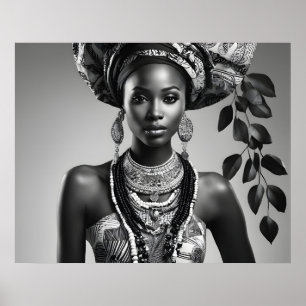 Beautiful African woman Poster