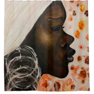 Beautiful African Woman Shower Curtain
