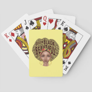 Beautiful Afrocentric Strong Black Woman Playing Cards