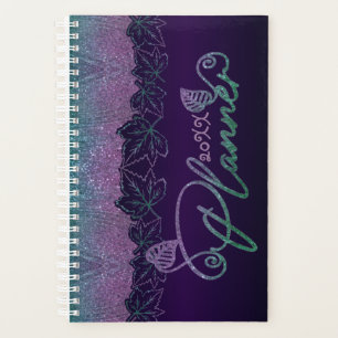 Beautiful agenda with personalized purple purine