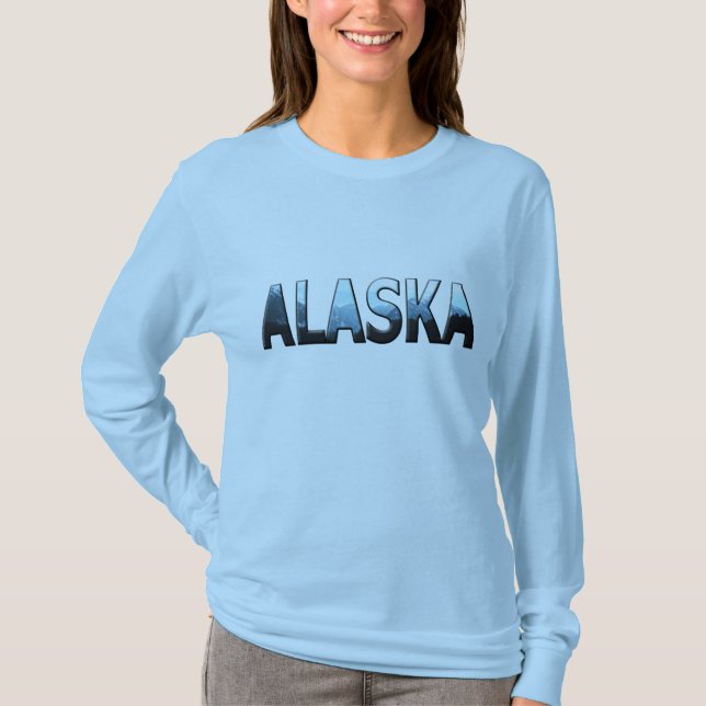 Beautiful Alaska Ladies Long Sleeve T-Shirt (Front)