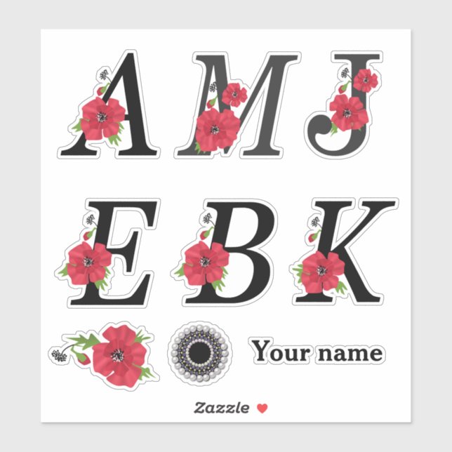 Beautiful alphabet letters for monograms (Sheet)