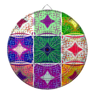 Beautiful Amazing African Chequered  Print pattern Dartboard