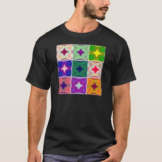 Beautiful Amazing African Chequered  Print pattern T-Shirt (Front)