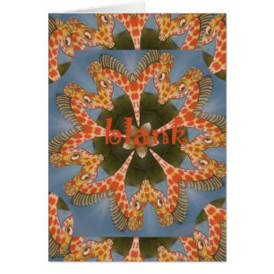 Beautiful amazing African colourful Giraffe blank